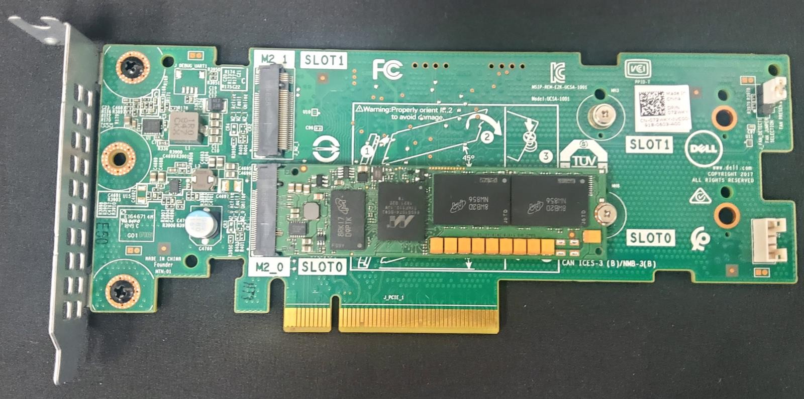 Dell BOSS Boot Optimized Storage PCIe Dual M.2 Slots 72WKY Low Profile 1x 240GB