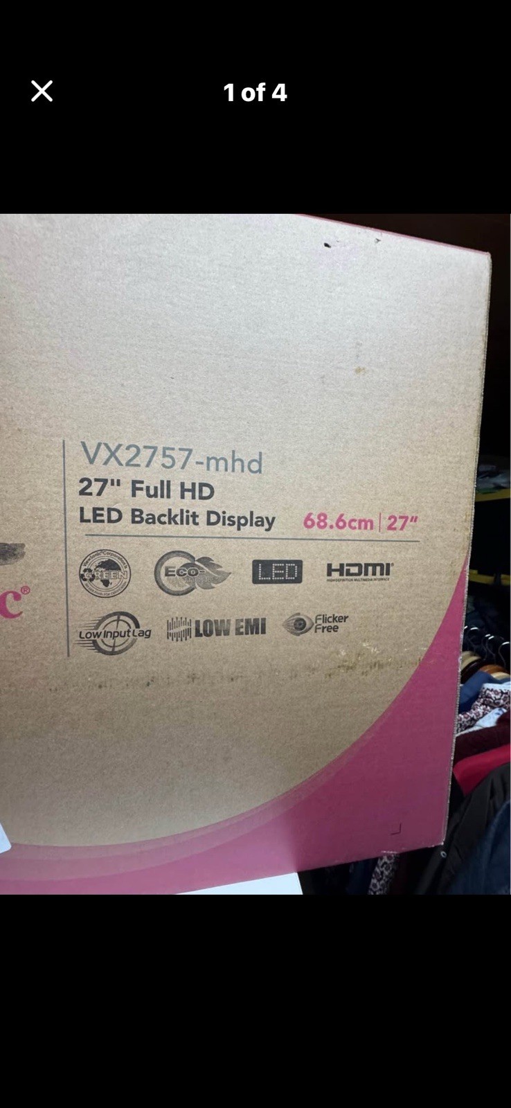 ViewSonic VX2757-mhd 27" Full HD LED Monitor HDMI Low Input Lag Flicker Free