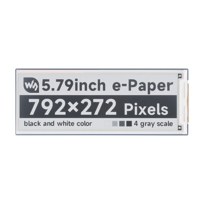 5.79inch e-Paper Module 792x272 E-ink Display HAT Black White SPI Interface