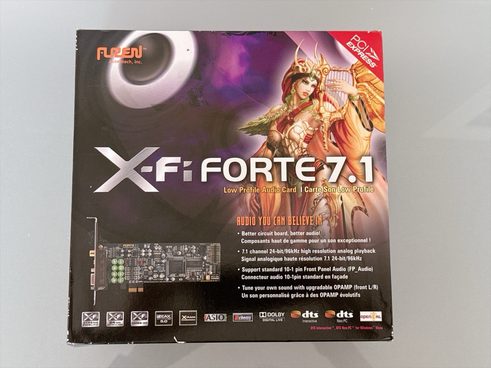 Auzentech X-Fi FORTE  7.1 Low Profile Audio Card - PCI Express x1 - Sound Card