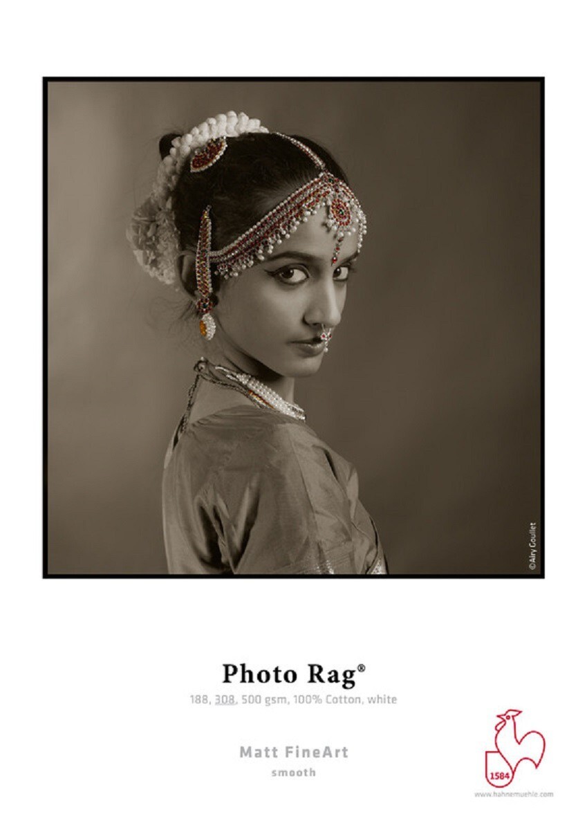 Hahnemuhle Photo Rag Smooth Fine Art Paper, 188 GSM, 8.5"x11", 25 sheet box, NEW