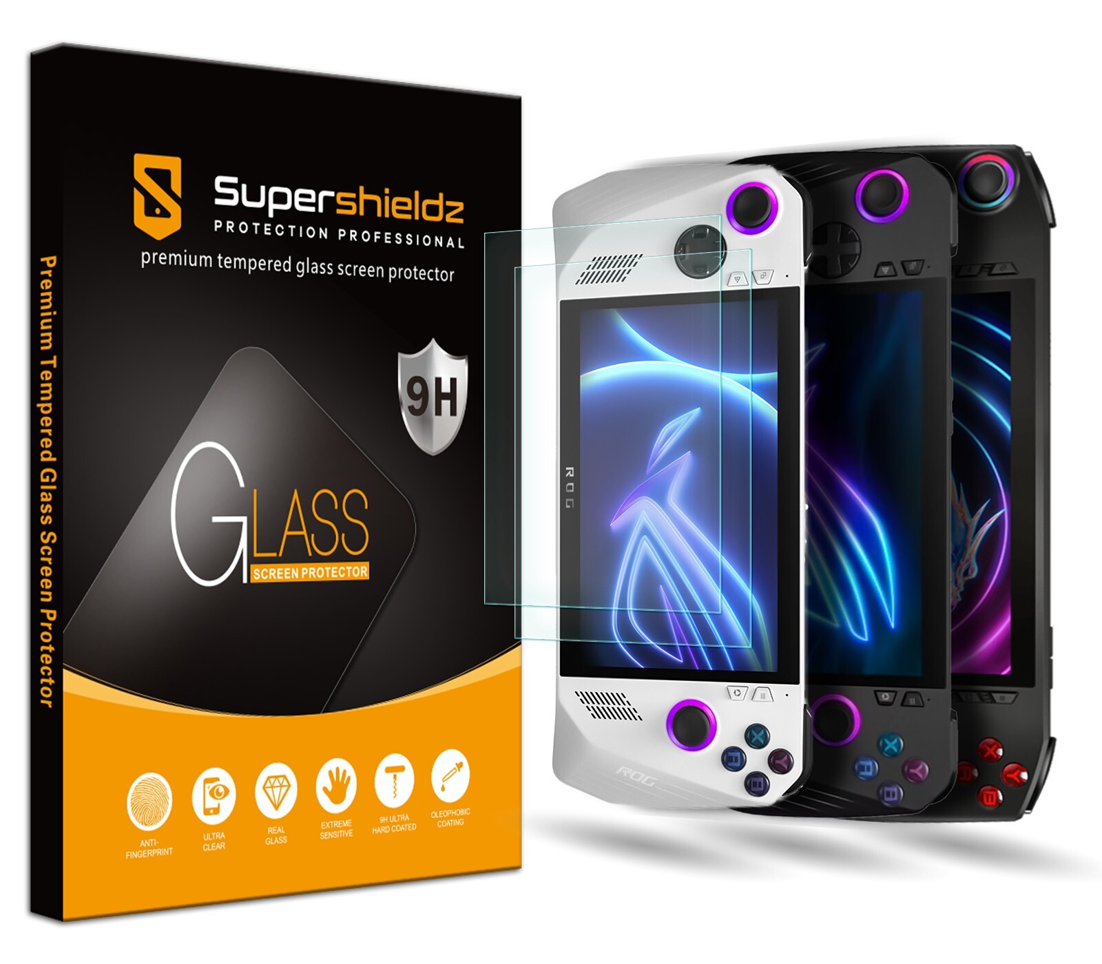 2X Supershieldz Tempered Glass Screen Protector for Asus Rog Ally 2023/ X 2024