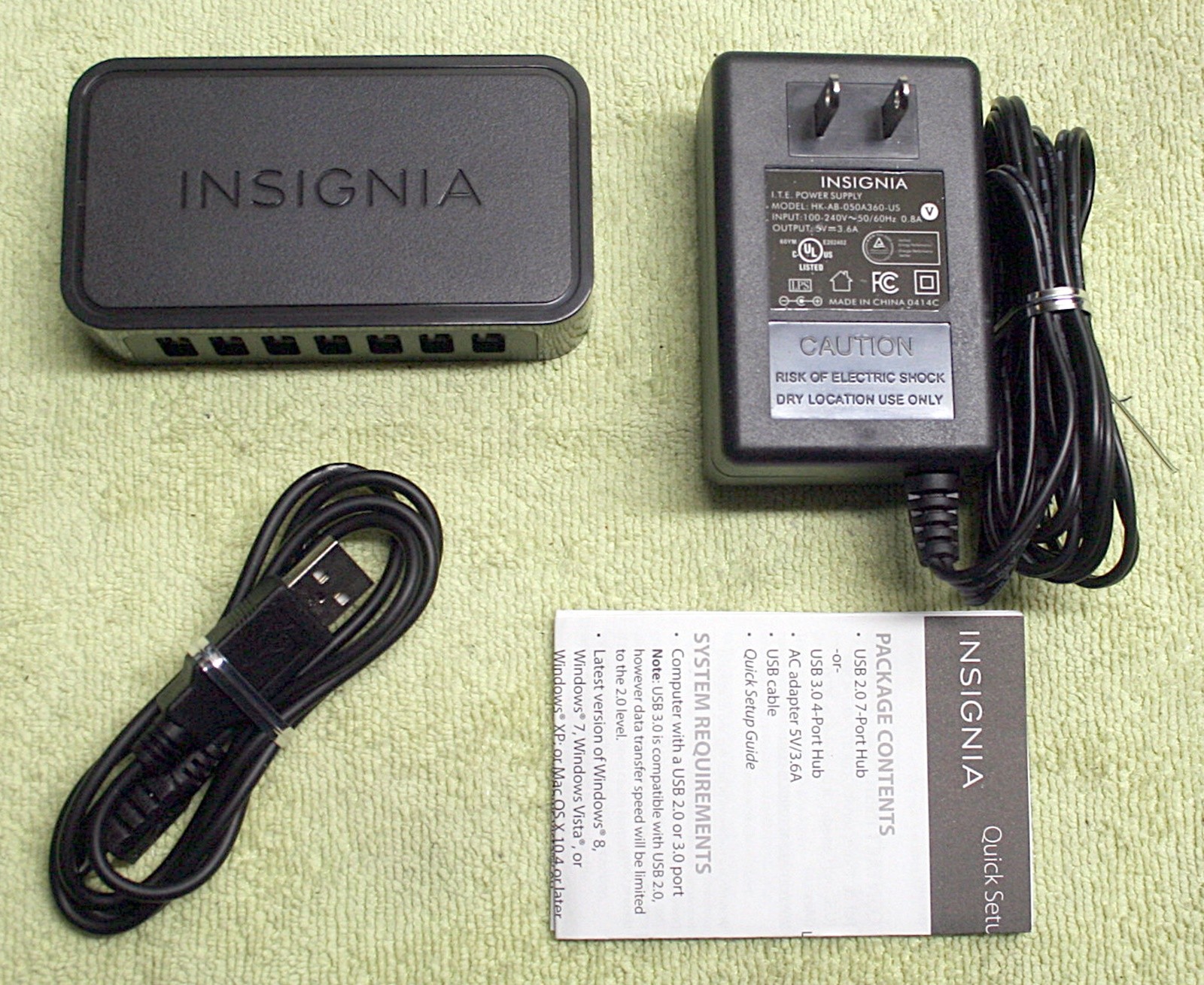 INSIGNIA 7-PORT USB 2.0 HUB - NS-PCH5721-C