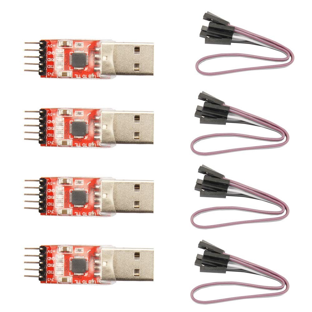 Ximimark 4Pcs USB 2.0 to TTL UART 5PIN Module Serial Converter CP2102 STC... 