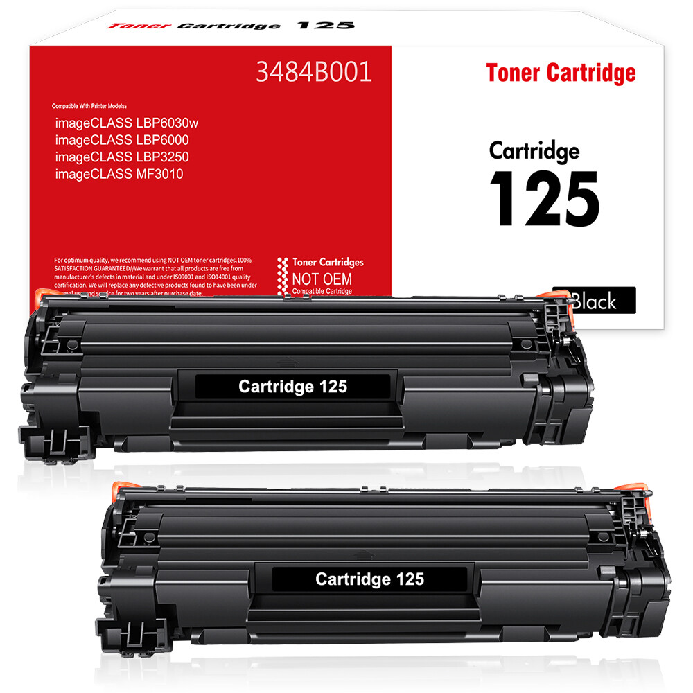 2pk 125 Toner Cartridge for Canon ImageClass LBP6000 LBP6030w MF3010 Printer