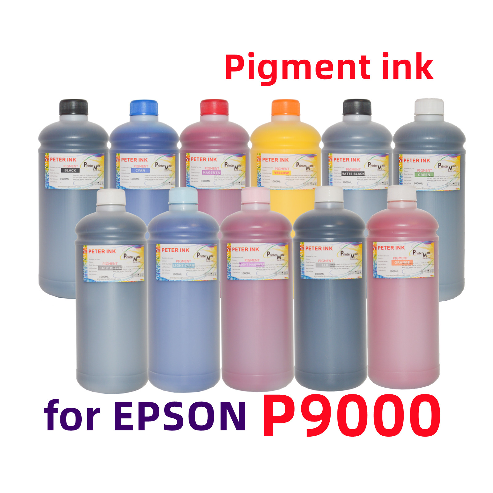 11X1Liter Premium Pigment refill ink for SureColor SC P9000 Printer *