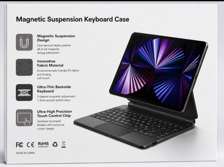Magnetic Suspension Keyboard Case