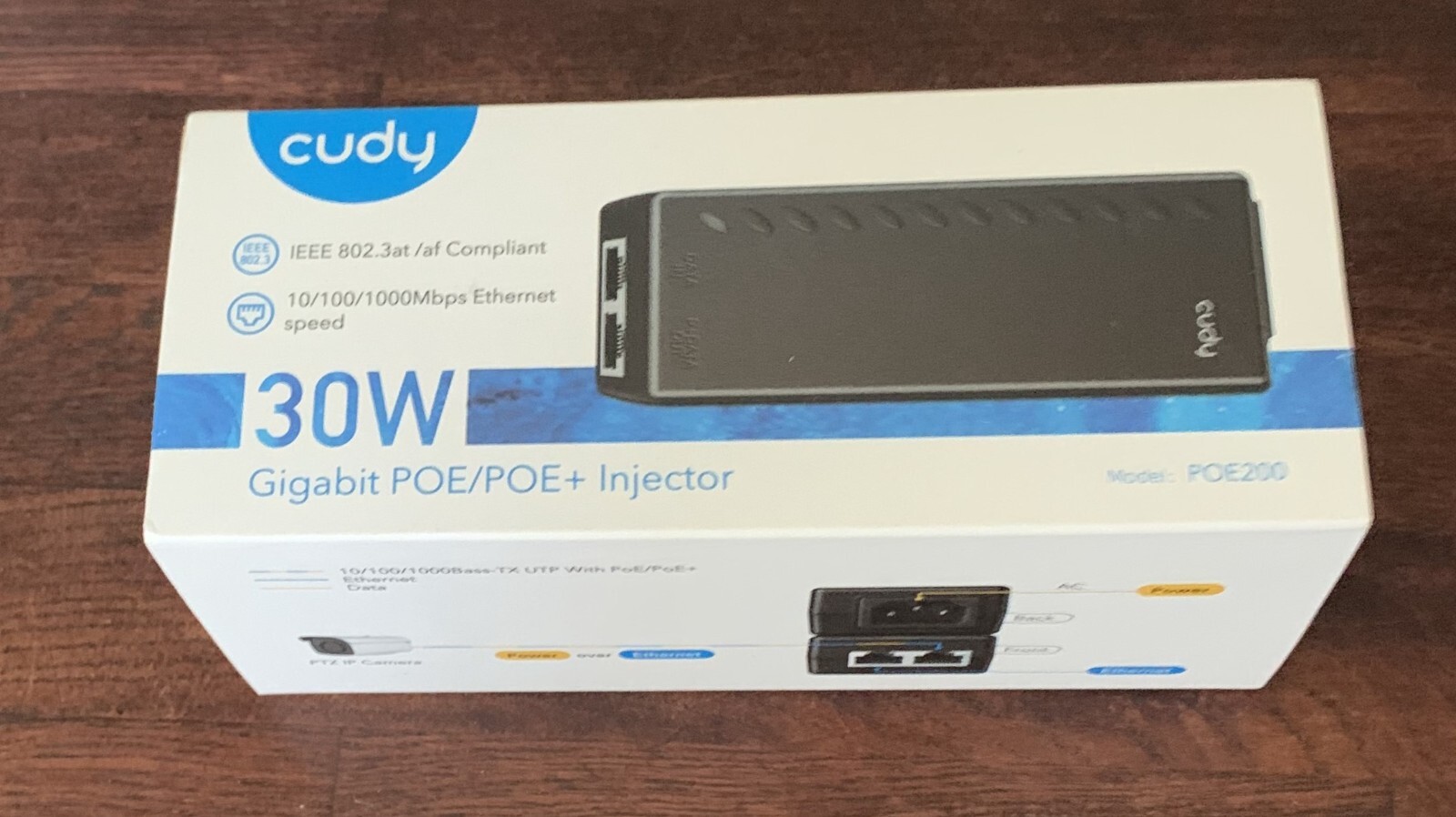 Cudy POE200 30W Gigabit Poe Injector Adapter 10/100/1000Mbps RJ-45