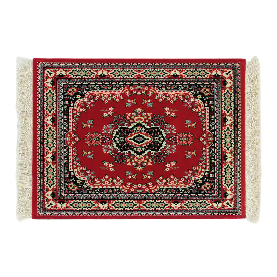 Persian Carpet Style Mouse Pad Anti-Slip Rubber Gaming Mousepad Desk Mat 18x26cm