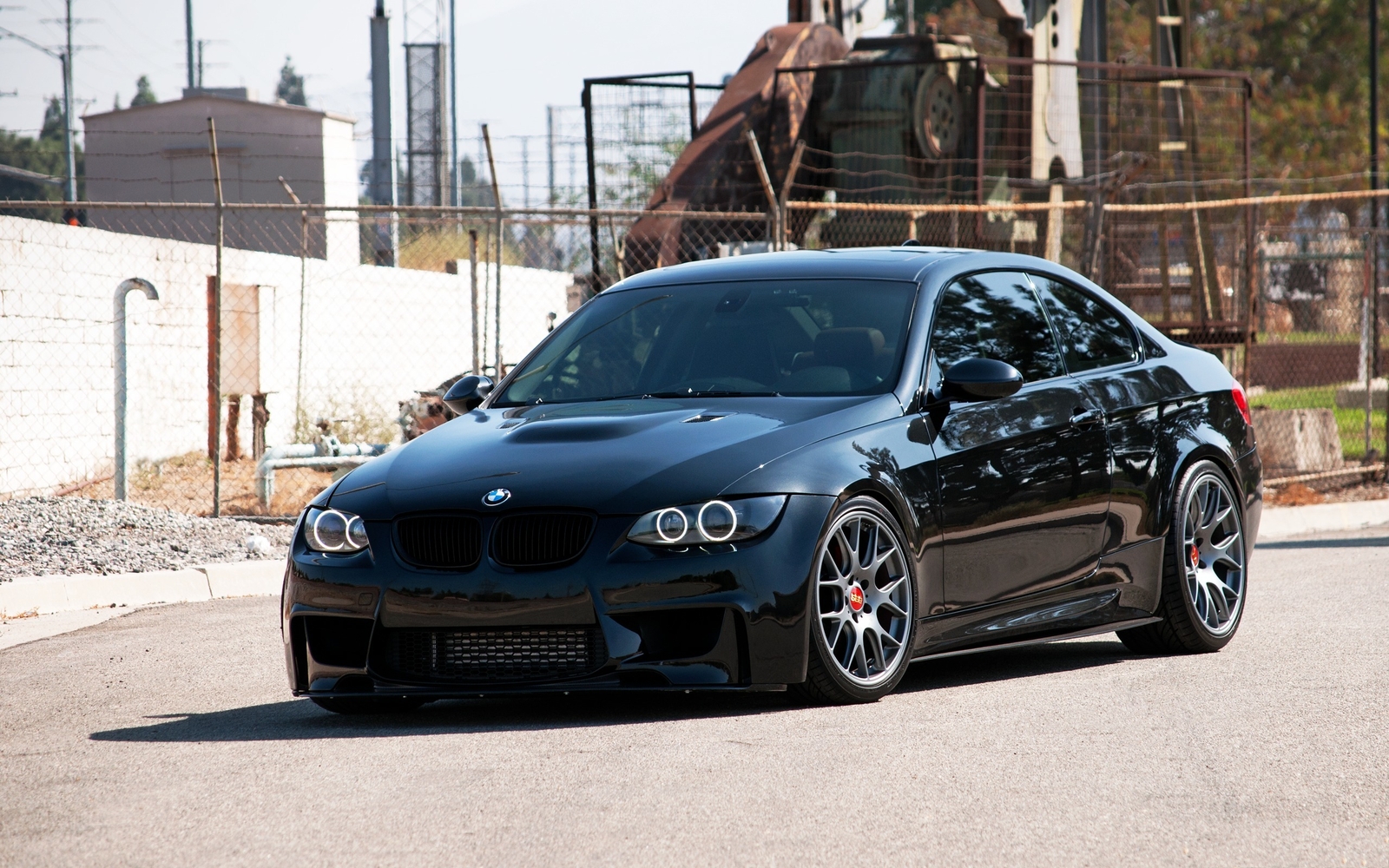 Cars bmw 335i e92 tuning Desk Mat Stitched