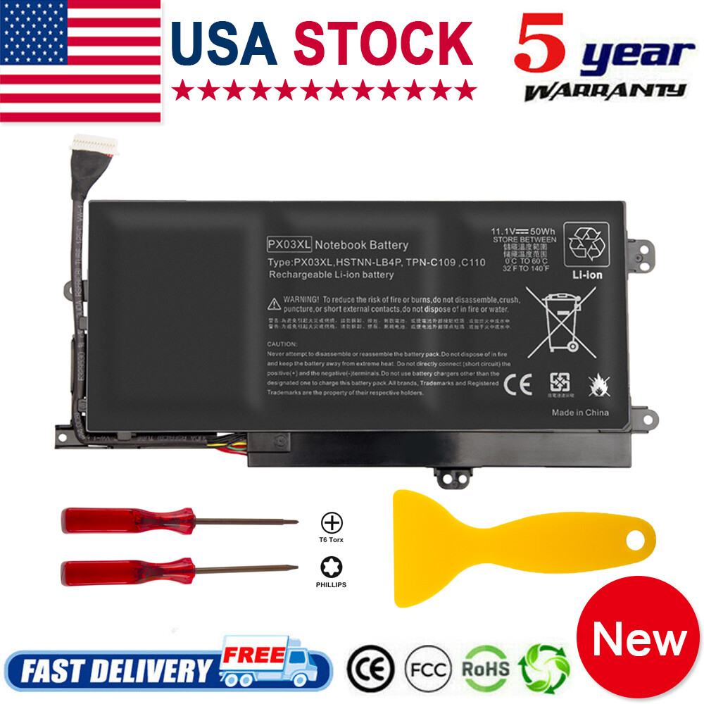 PX03XL Battery For HP ENVY 14 Sleekbook /TouchSmart M6-K025dx Series + Tool