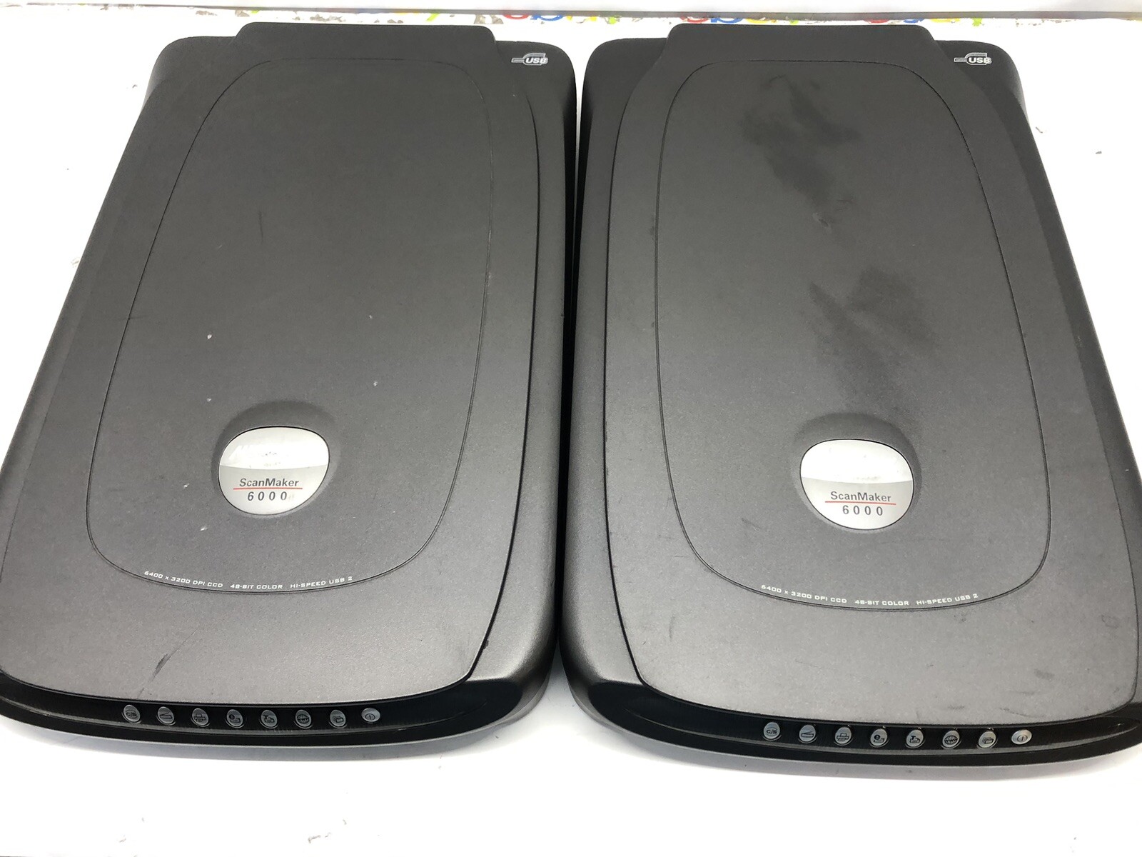 MICROTEK SCANMAKER 6000 LOT OF TWO FLATBED SCANNERS FOR PARTS OR REPAIR
