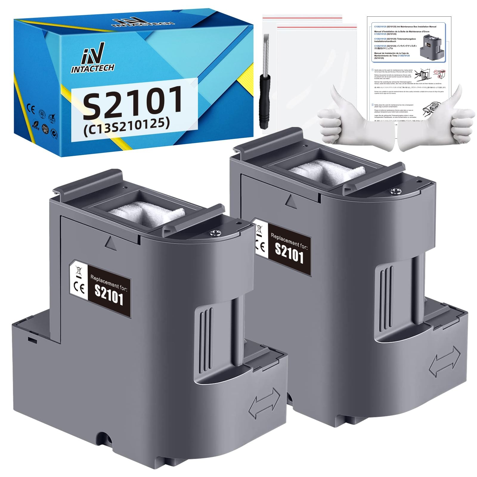 2 Pack S210125 C13S210125 Maintenance Box For SureColor SCF170 SCF100