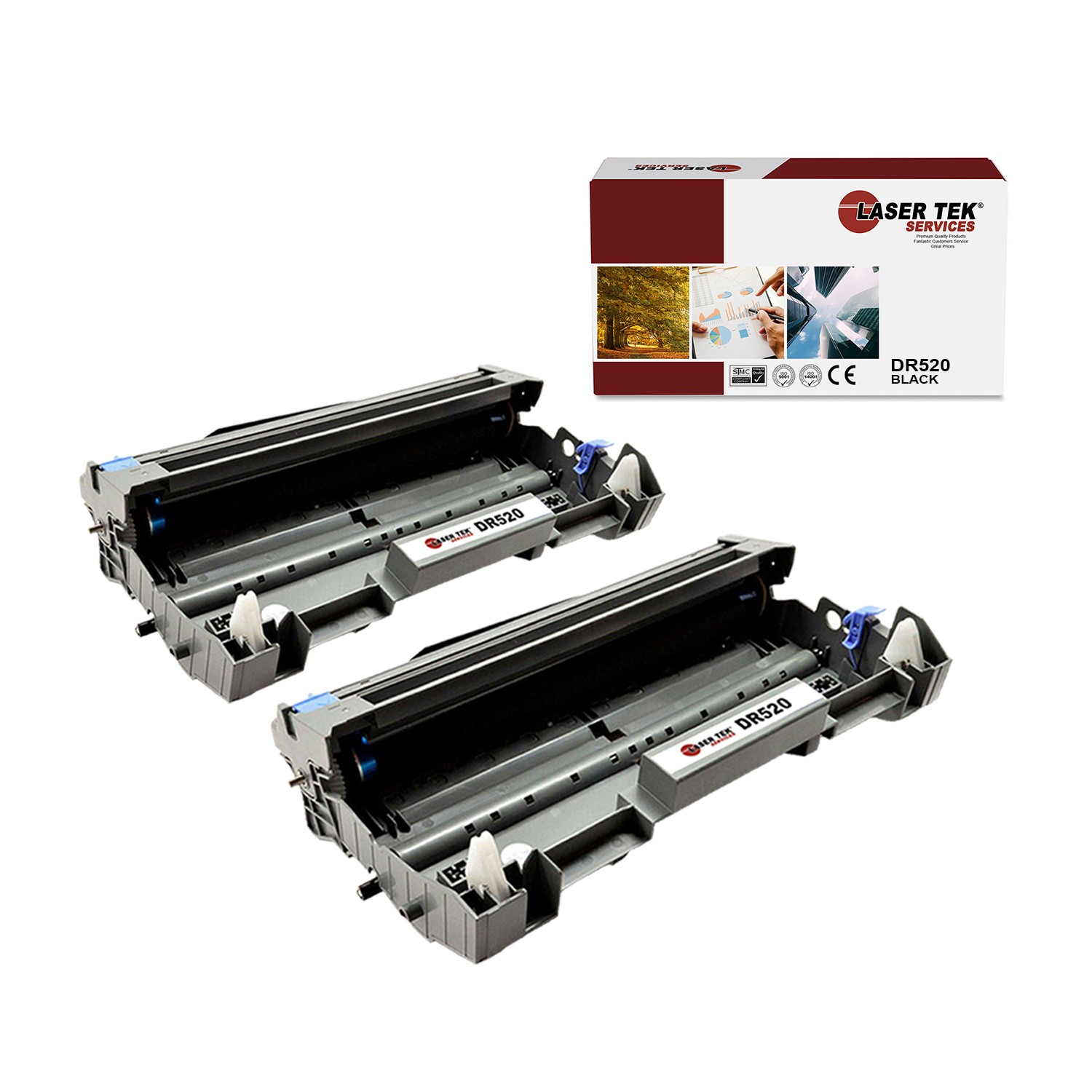 2Pk LTS DR-520 Black Compatible for Brother HL5200 5240 ,MFC8460 Drum Unit