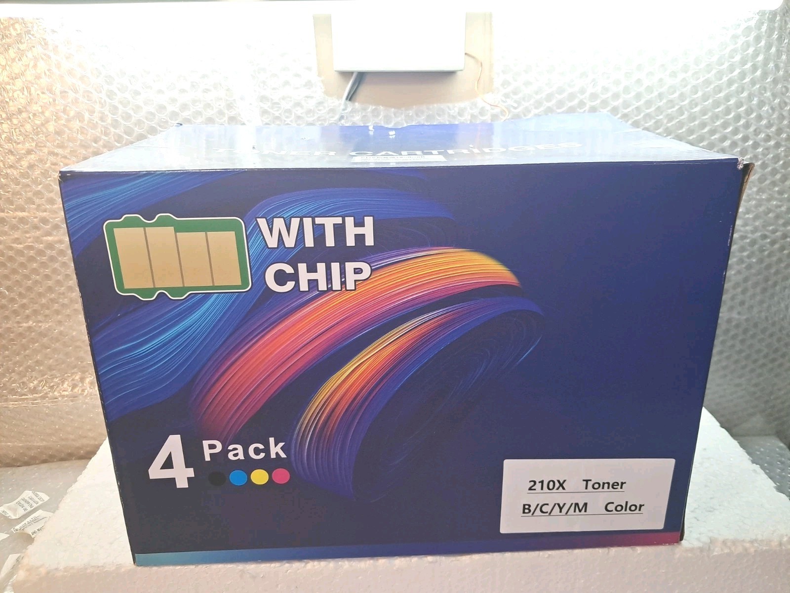 210X Toner Cartridge with Chip 4-Pack High Yield Replacement for HP 210X W2100X