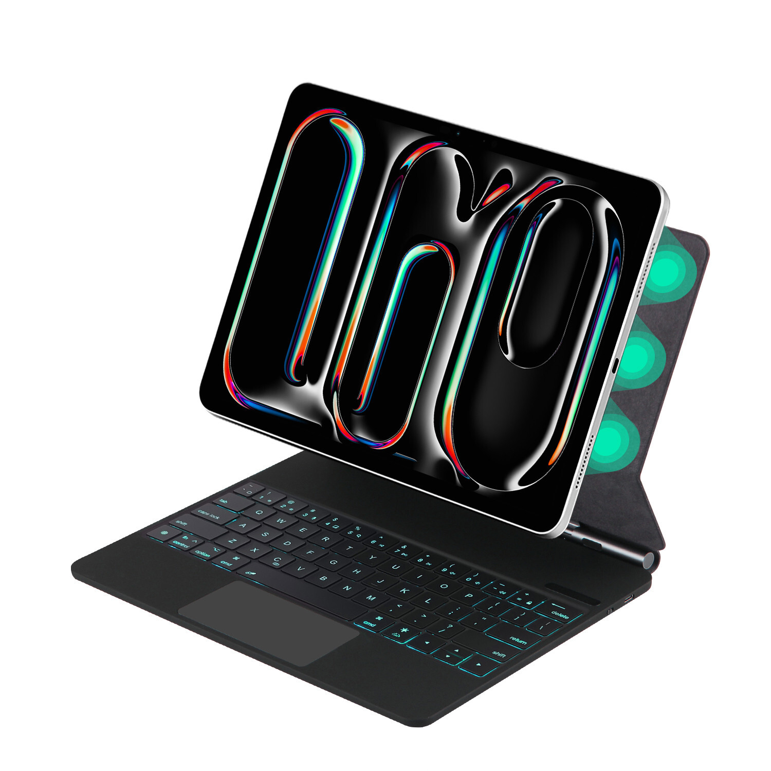 iPad Pro 13" (M4) Magnetic Bluetooth Keyboard 7 Color Backlit Keys  & Trackpad