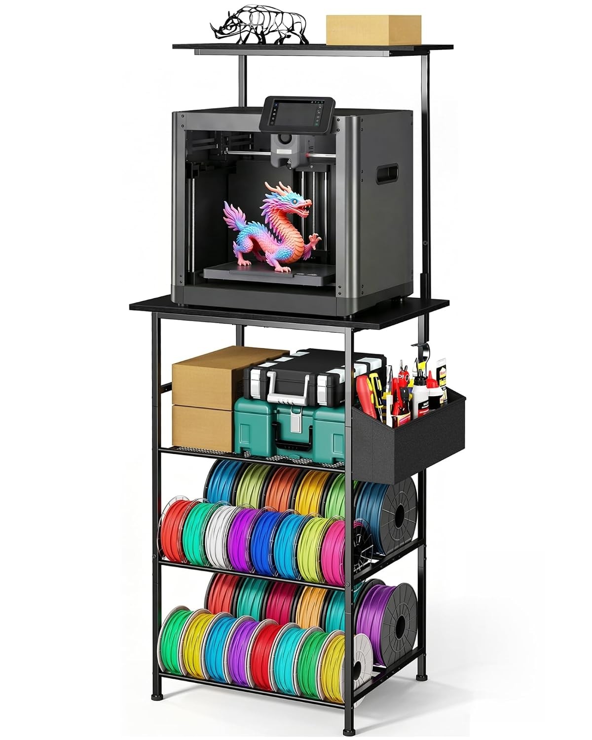 3D Printer Stand with Filament Storage 5 Tier 3D Printer Table with Storage Bag