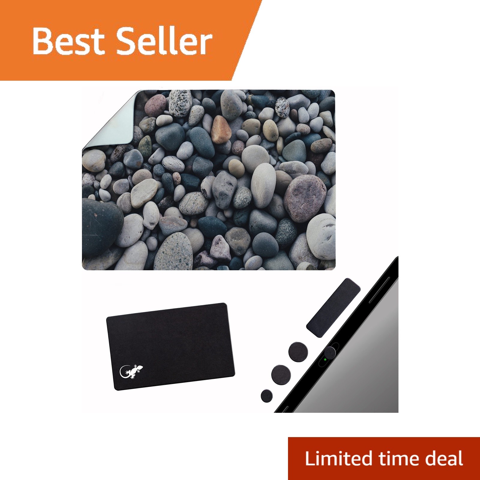 Gecko Travel Tech Peel Stick Mouse Pad River Rock