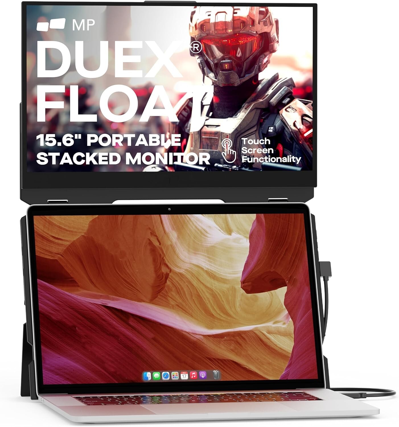 Mobile Pixels 15.6" Duex Float Portable Stacked Touchscreen Monitor 101-1011P01