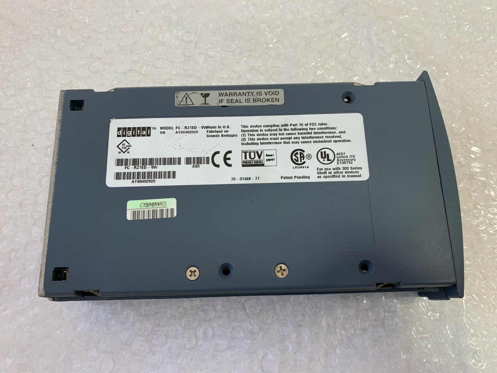Compaq Digital DEC 380589-B21 SBB DS-RZ1ED-VW 70-31468-77 18GB Hard Drive
