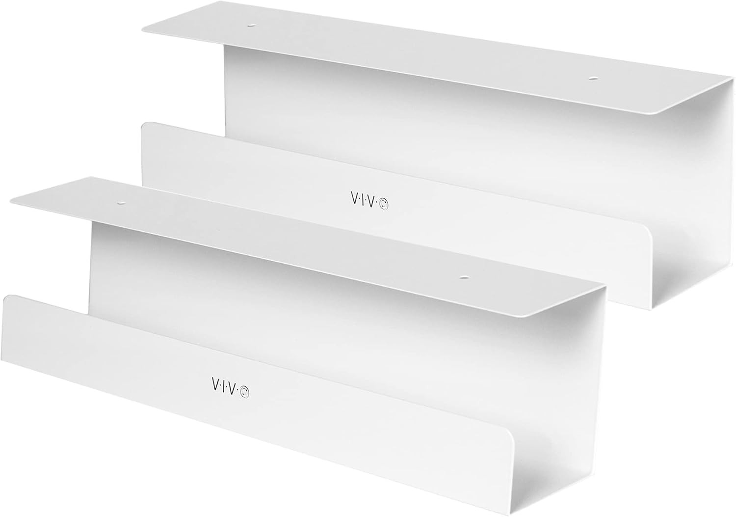2 Pack White 17 Inch under Desk Cable Management Tray, DESK-AC06-2CW