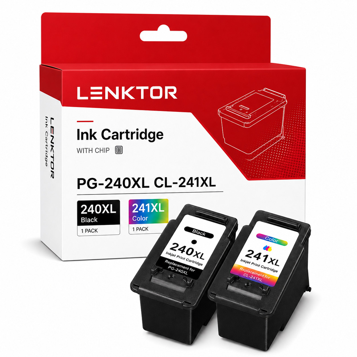 240XL 241XL 1BK 1Color With Chip High Yield Ink for PIXMA MG3620 MG3520 MG3220