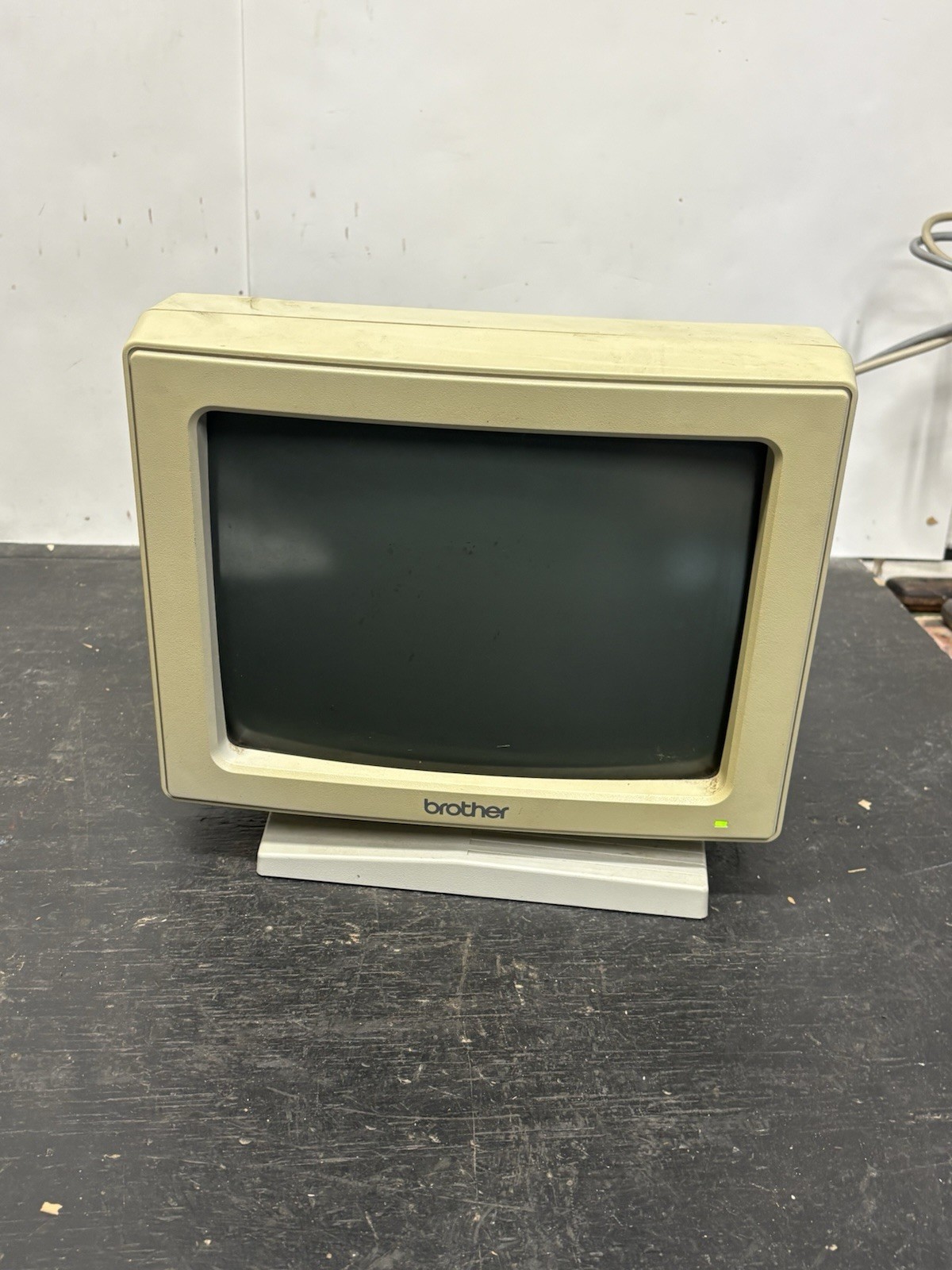 Vintage Brother Monitor Model CT 1050 Monochrome Turns On Retro Gaming Rare