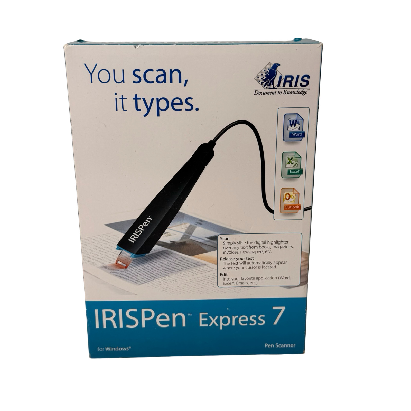 IRISPen Express 7 USB Pen Scanner for Windows - Brand New in Box