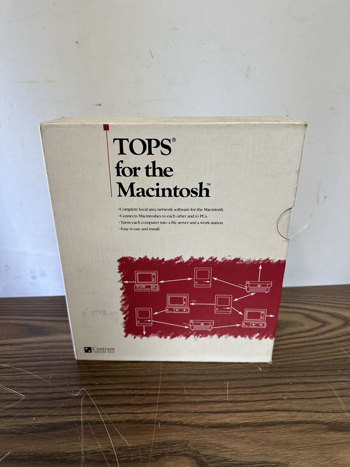 VINTAGE CENTRAM TOPS FOR MACINTOSH LOCAL AREA NETWORK SOFTWARE MANUAL DISKS