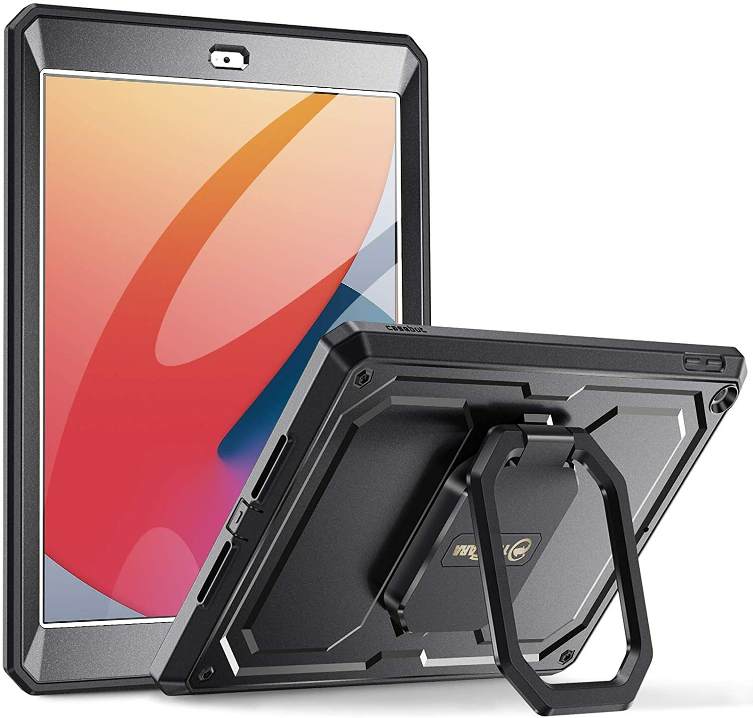 Rotating Case for iPad 9th/8th/7th Gen 10.2'' Grip Stand Shockproof Rugged Cover