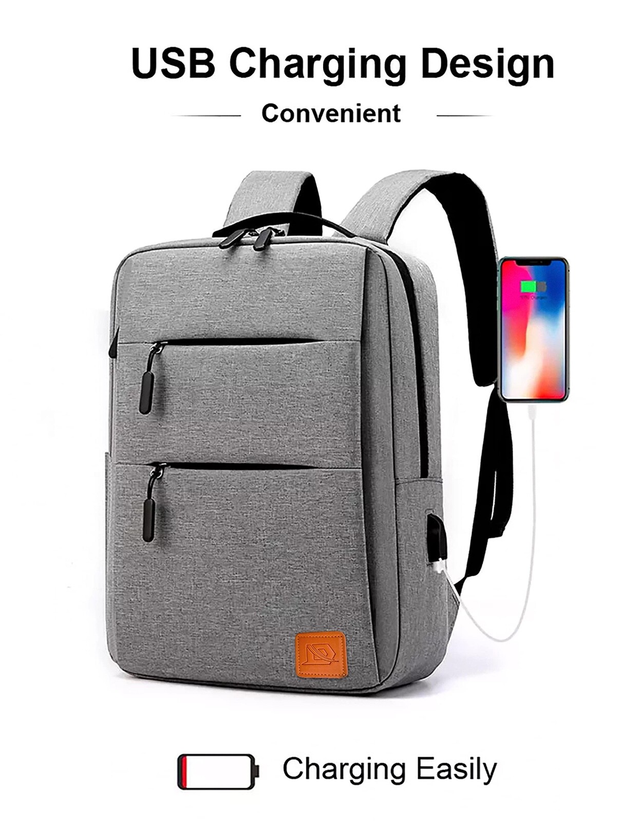 Multifunction Laptop Backpack With USB Charging Port - Waterproof, Convenient