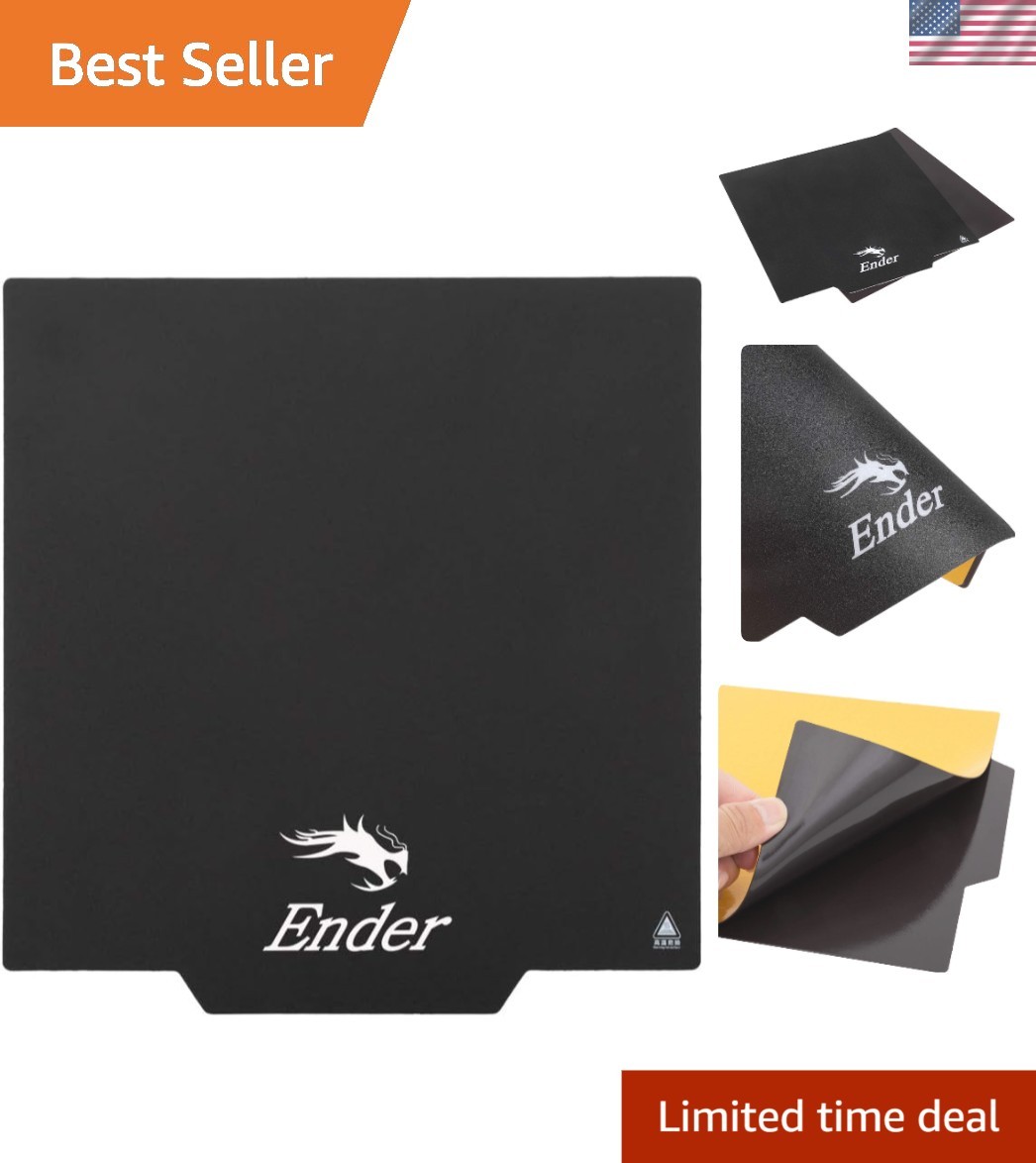 Ultra-Removable Magnetic 3D Printer Build Surface - 9.25" Black Plate