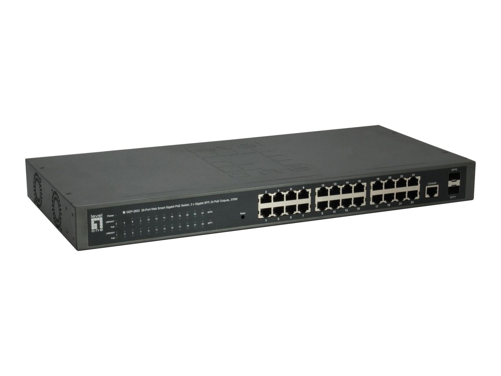 LevelOne GEP-2652 Switch smart 24 x 10/100/1000 (PoE+) + 2 x GEP-2652