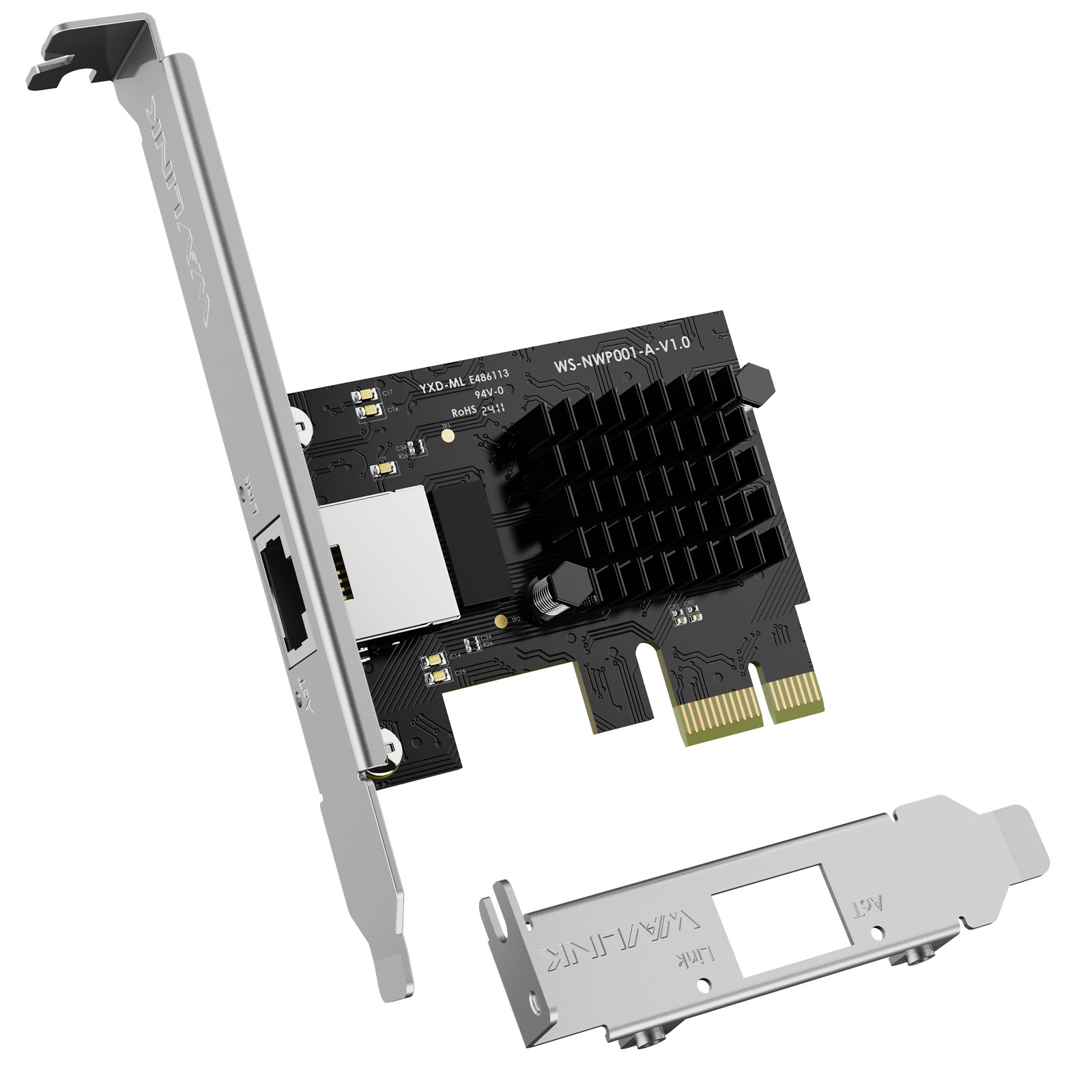 1G Gigabit PCIe Ethernet Card WiFi 7 PCIe Card with Bluetooth 5.4 for Desktop