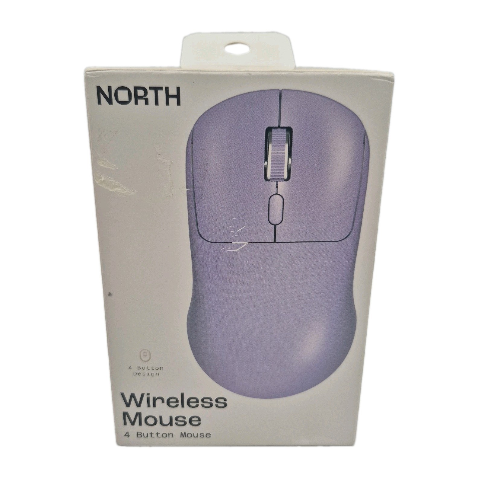 NORTH Purple Wireless USB 2.4GHz Optical Mouse 4-Button 1600 DPI Adjust