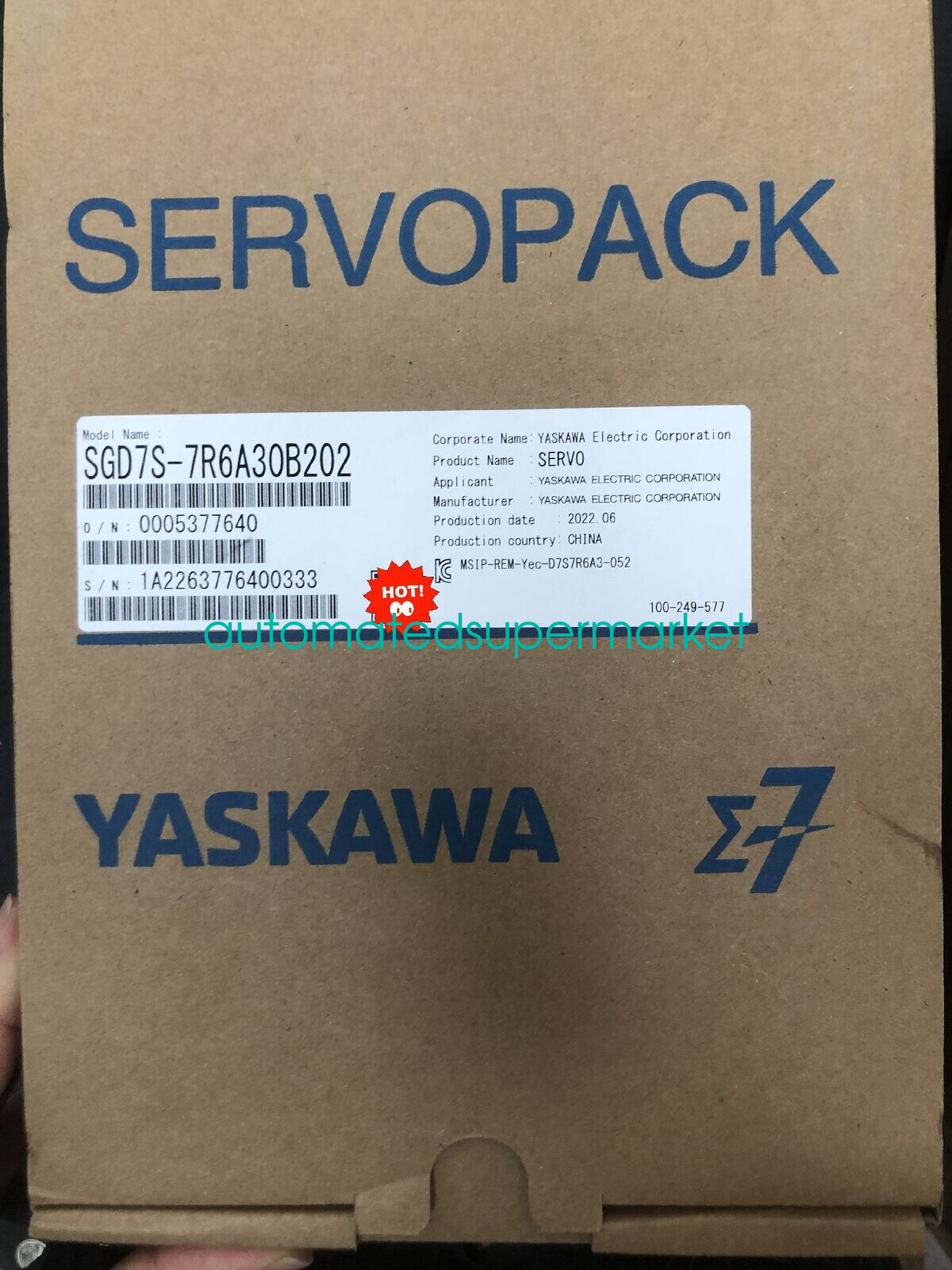 1PCS NEW SGD7S-7R6A30B202 SERVO Driver Shipping by DHL/FedEX