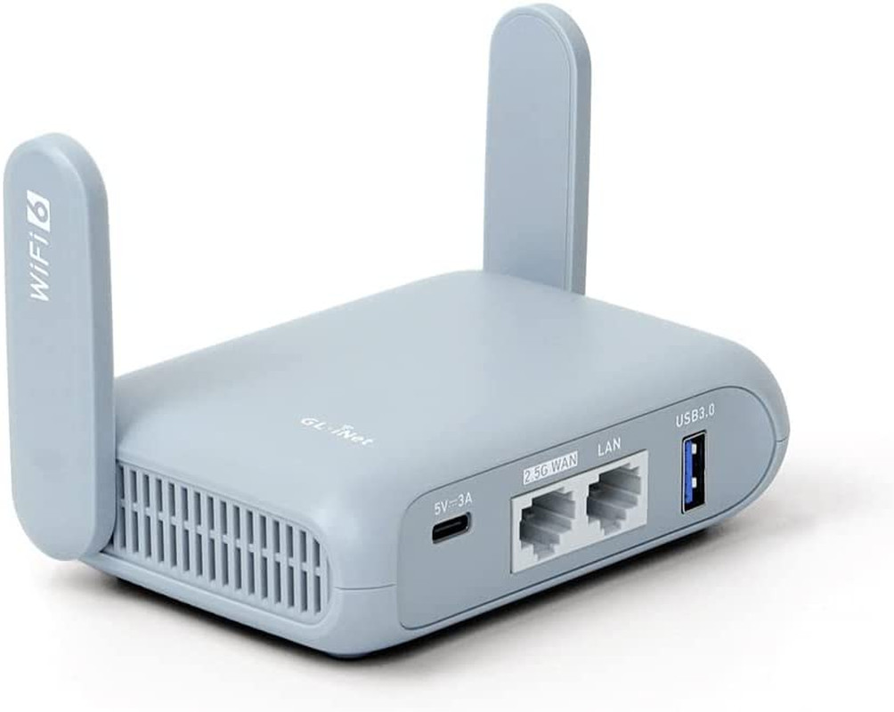 GL-MT3000 Beryl AX Wi-Fi 6 Travel Router, 2.5G WAN, VPN, Openwrt | Wi-Fi 6 Dual