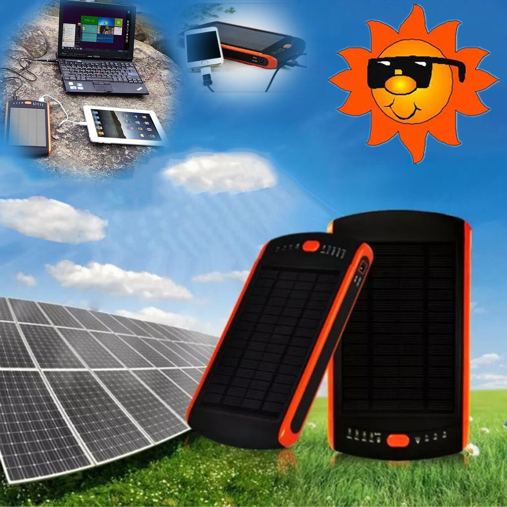 Solar Charger Power Bank External Battery for Laptop PC Notebook Tablets Phones
