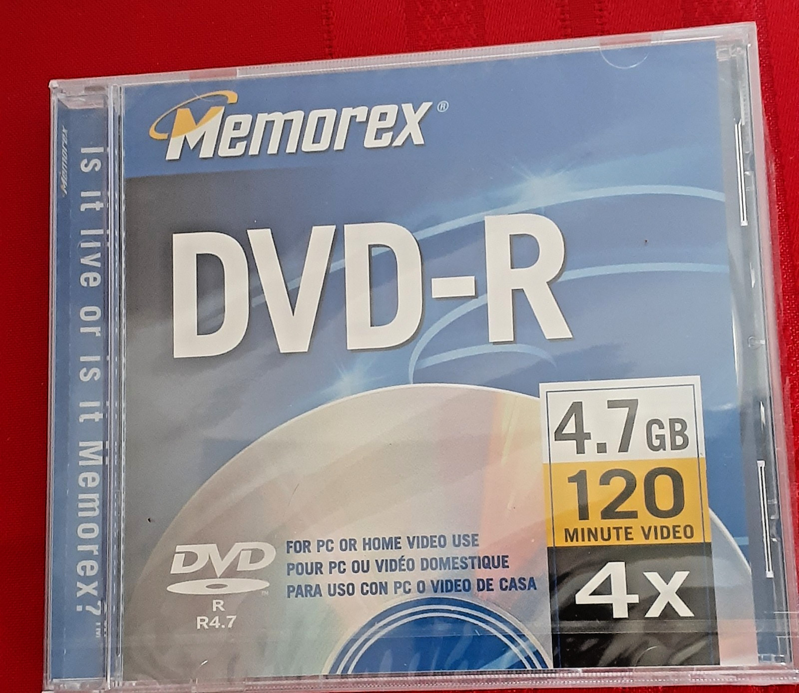 Vintage New Unopened Blank 2003 Memorex DVD-R 4.7 GB 120 Minute Video 4X