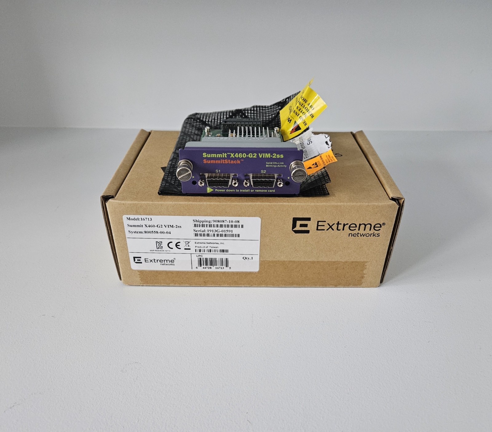 *Open Box* Extreme Networks Summit X460-G2 VIM-2ss SummitStack Int Module 16713