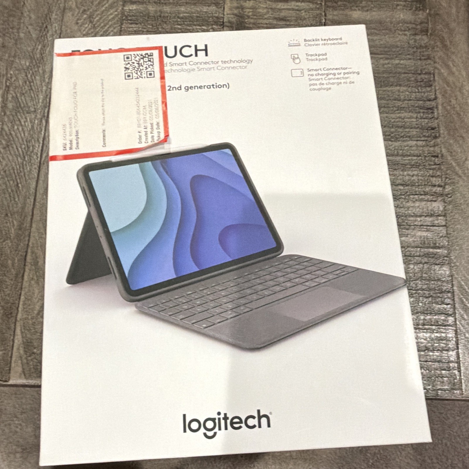 Logitech Combo Touch 10th Gen iPad Keyboard Case Oxford Gray