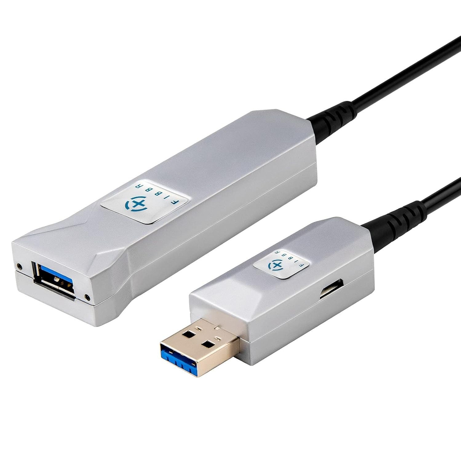 FIBBR 164FT/50M USB 3.0 Active Fiber Optic Extension Cable 5Gbps New Sealed