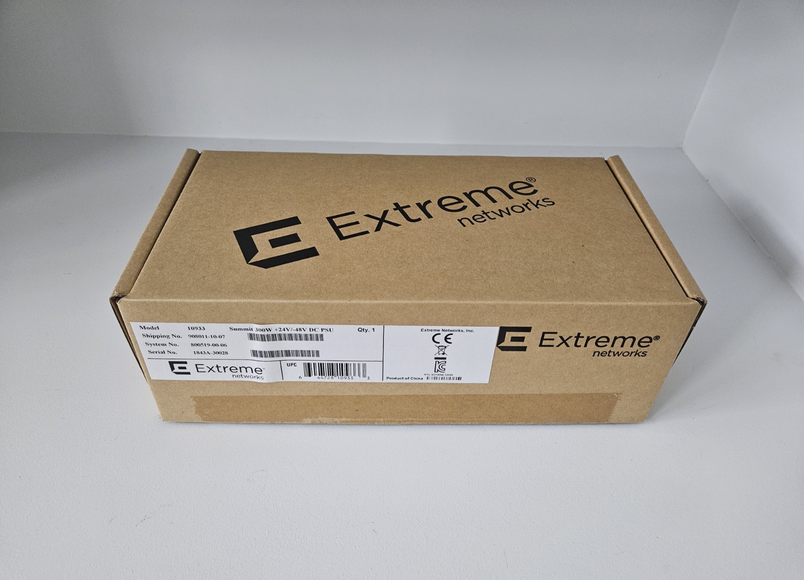 *NEW Open Box* Extreme Networks Summit 300W +24V/-48V DC PSU PSSW301201A / 10933