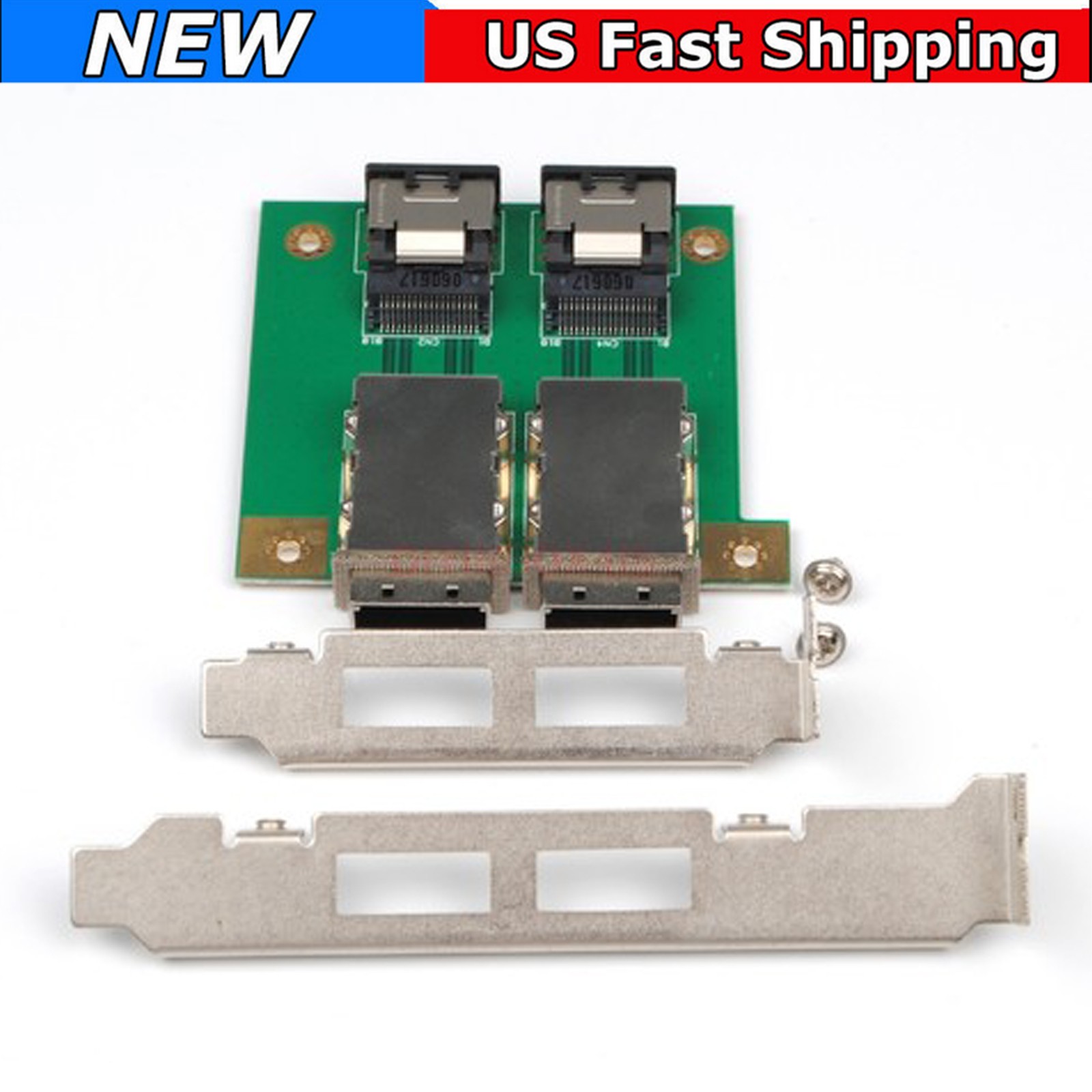 SFF-8087 to 2 Port External HD SAS SFF-8088 PCI Mini SAS Card Adapter HD Board