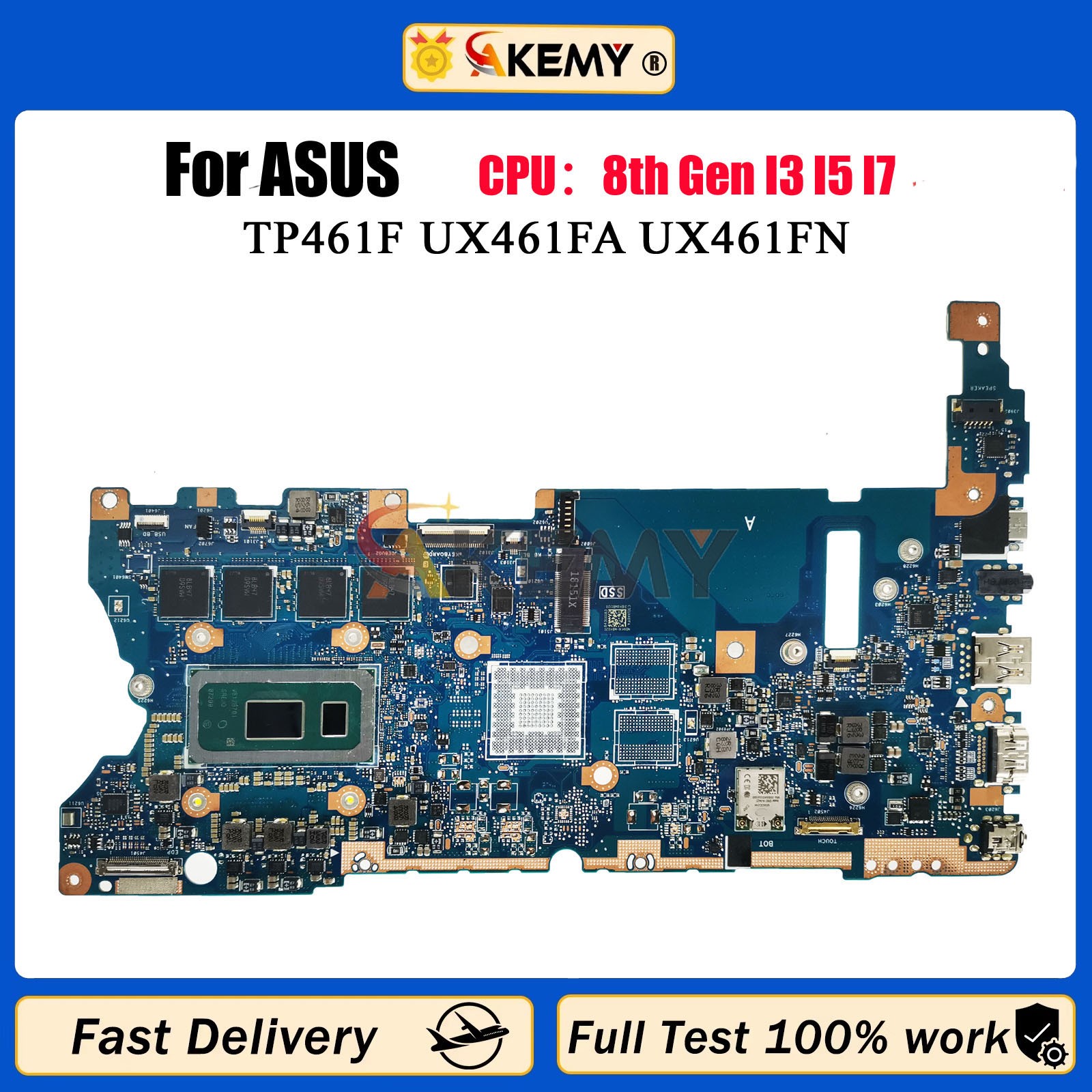 UX461FA Motherboard For ASUS UX461F UX461UA TP461UN TP461UA UX46UN 100% Tests OK