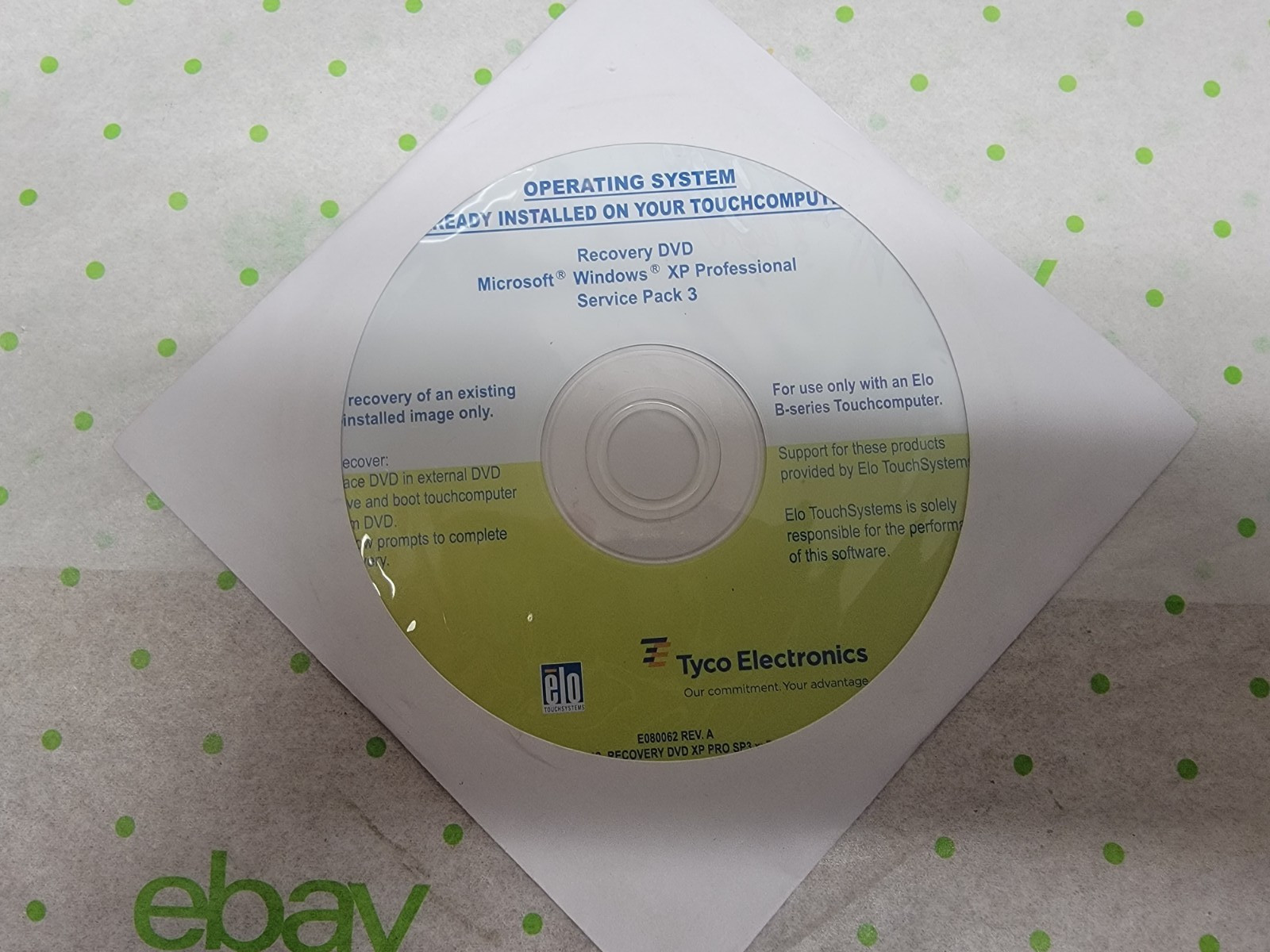 ELO B-SERIES TOUCHCOMPUTER WINDOWS XP CDROM