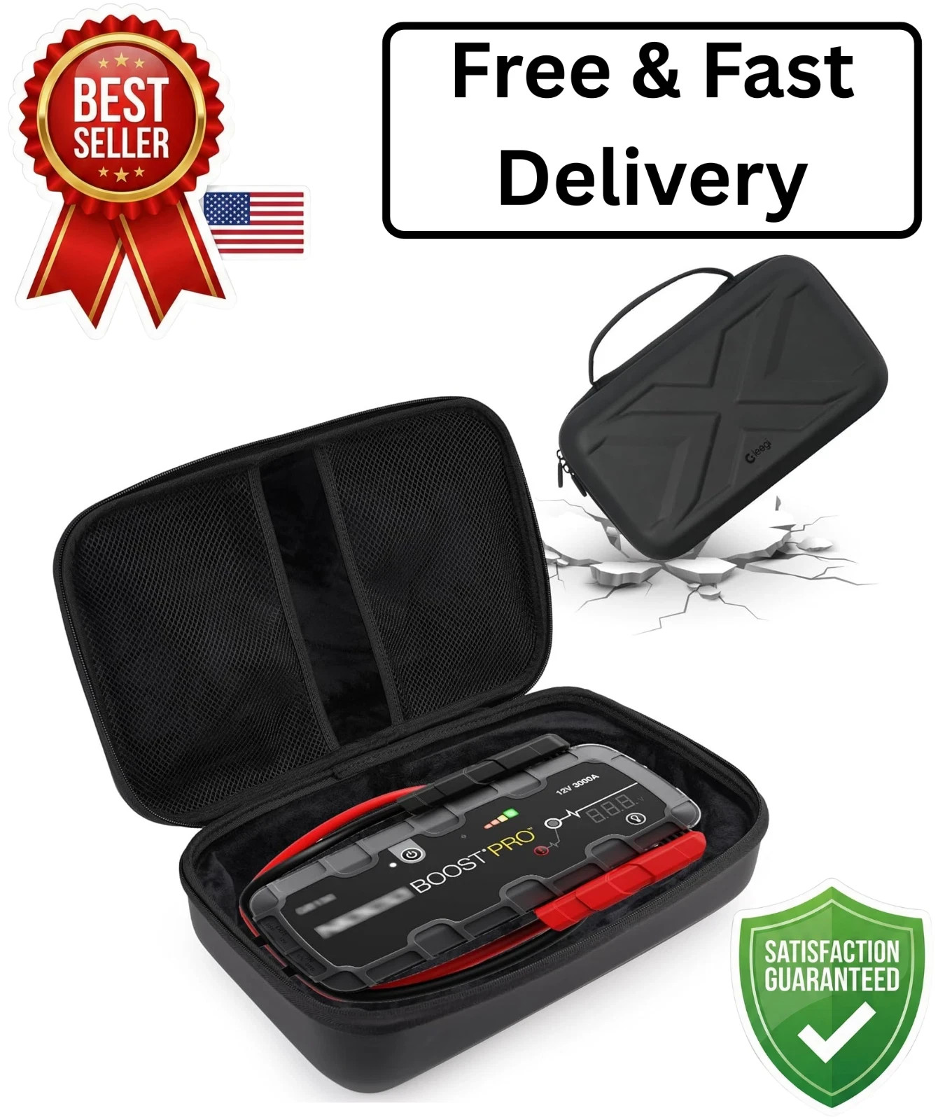 EVA Protection Case Compatible with NOCO GBX155 and GB150 Jump Starters, Portab