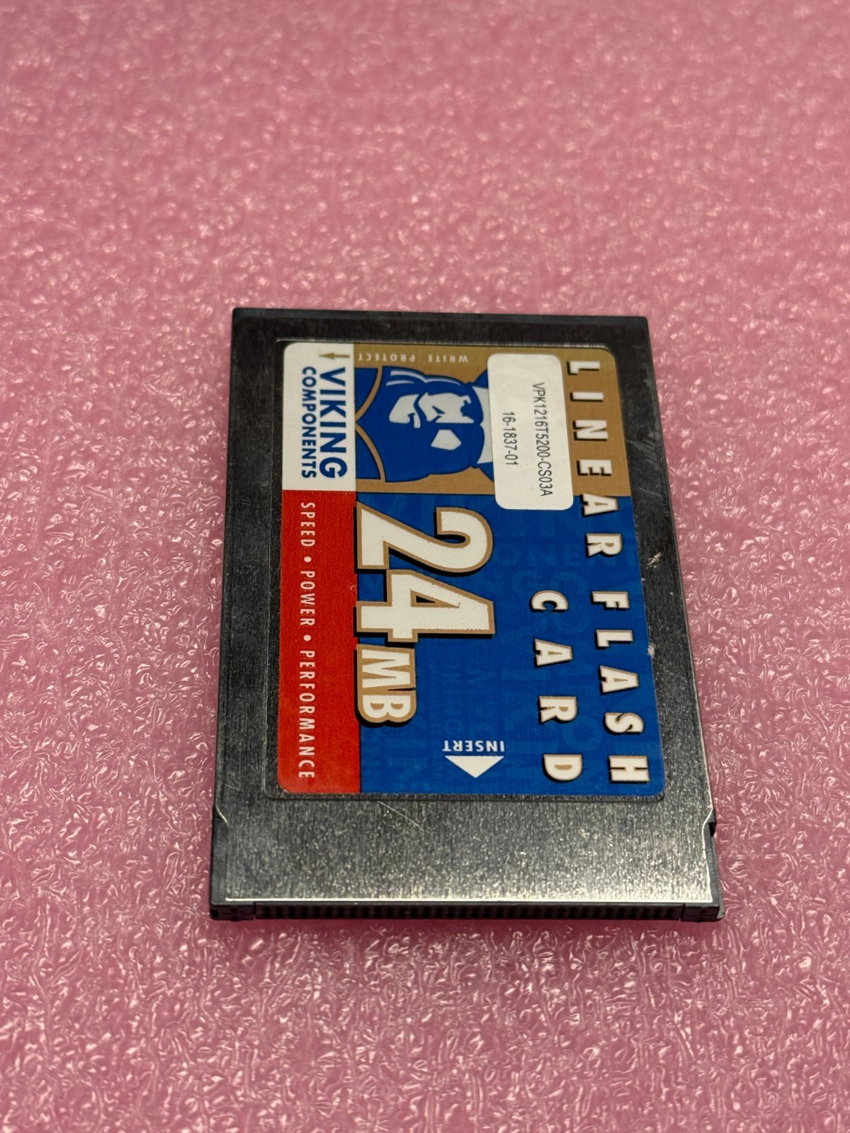 Viking 24MB PCMCIA Type 1 16-Bit Linear Flash Card VPK1216T5200-CS03A 16-1837-01