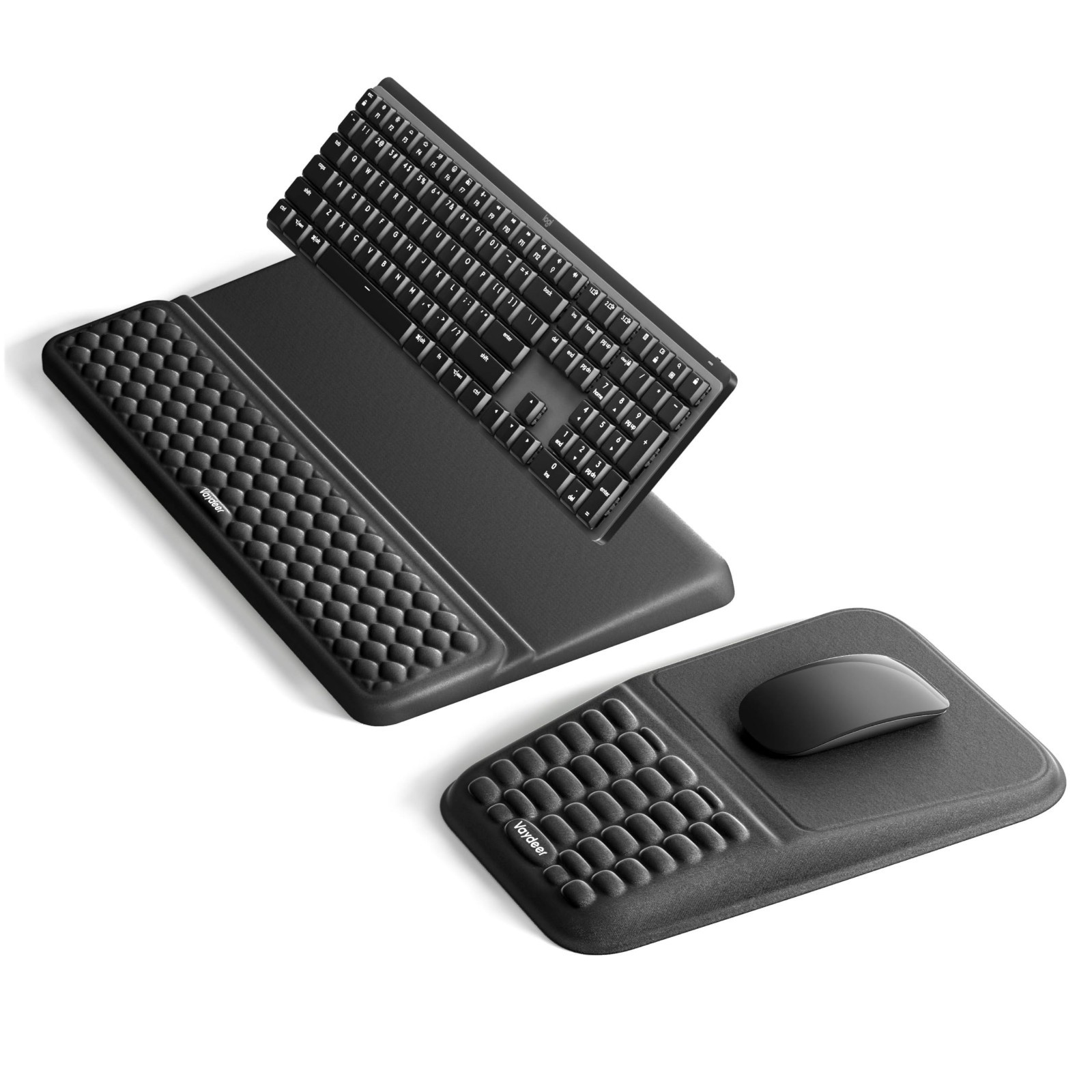 Ergonomic Keyboard Stand & Mouse Pad Set with Soft Memory Foam Wrist Rest