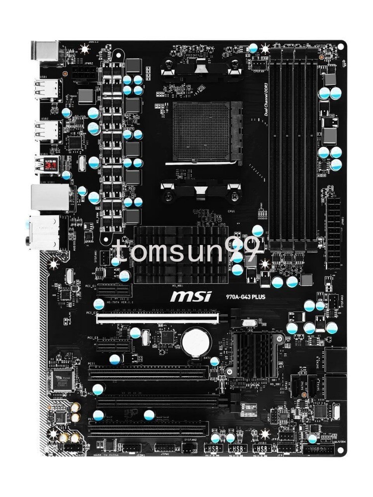 MSI 970A-G43 Plus MS-7974 v1.1 Socket AM3+/AM3 AMD 970 ATX Motherboard